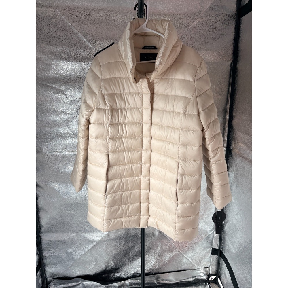 Tahari Frost Color Puffer Jacket Sz L 0039 - Retail $180